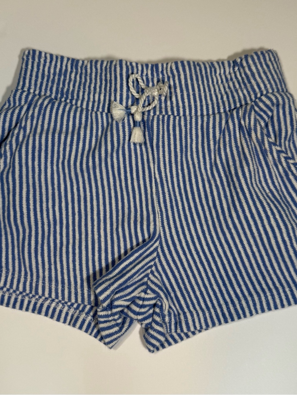 Tommy Bahama Girls Small (5-6) Blue/White Striped Seersucker Shorts